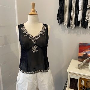 Vintage Cabi Sequin Embellished Top